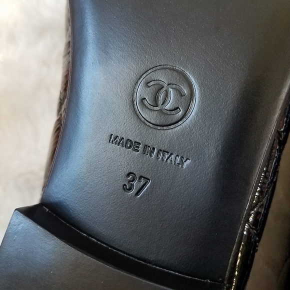 CHANEL Authentic Patent Quilted Ballerina Flats w/COA'S - Picture 7 of 13